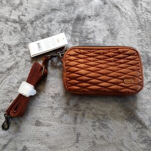 LUG Super Coupe Bag Brown Crossbody Adjustable Quilted Travel